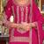Adults-Women Woven Design Embroidered Kurta with Palazzos & Dupatta
