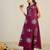Floral Embroidered Notch Neck Thread Work Pure Cotton Straight Kurta & Palazzos