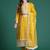 Floral Embroidered Thread Work Kurta With Trousers & Dupatta