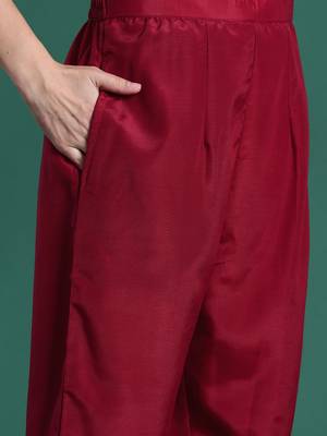 Ethnic Motifs Embroidered Sequinned Kurta with Trousers & With Dupatta 3