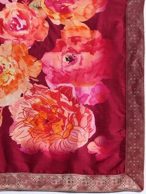 Ethnic Motifs Embroidered Sequinned Kurta with Trousers & With Dupatta 4