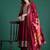 Ethnic Motifs Embroidered Sequinned Kurta with Trousers & With Dupatta
