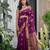 Purple color art silk blend sarees with blouse