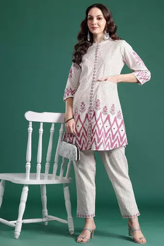 Printed Regular Kurta with Trousers