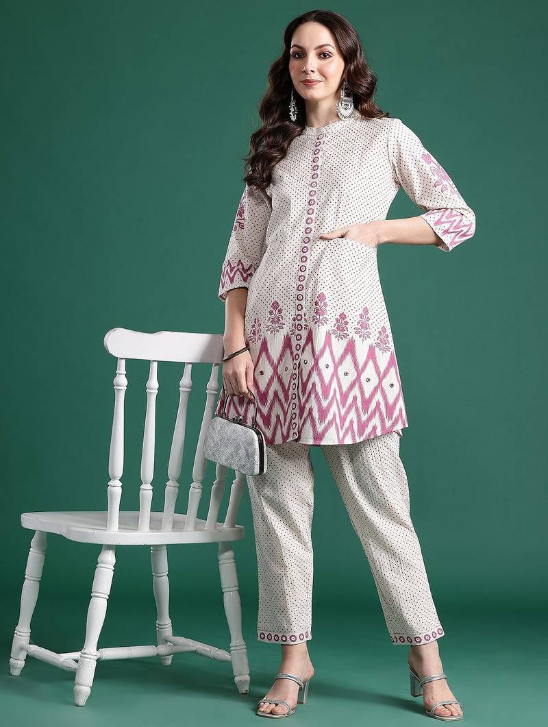 Printed Regular Kurta with Trousers