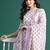 Floral Printed Pleated Pure Cotton Kurta with Trousers & Dupatta