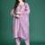 Floral Embroidered Kurta with Trousers & Dupatta
