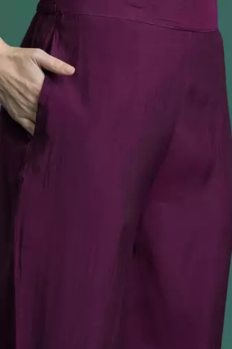 Ethnic Motifs Embroidered Sequinned Kurta with Trousers & With Dupatta