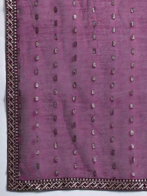 Ethnic Motifs Embroidered Sequinned Kurta with Trousers & With Dupatta 4
