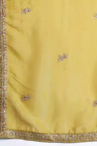 Ethnic Motifs Embroidered Sequinned Kurta with Palazzos & With Dupatta