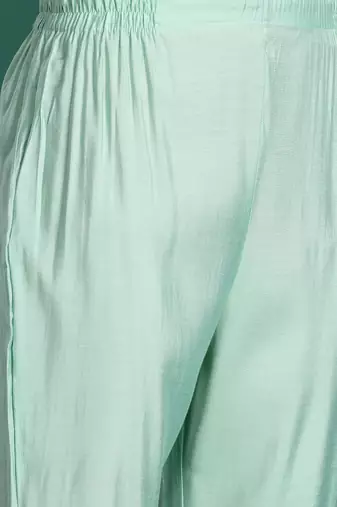 Floral Embroidered Regular Sequinned Kurta With Trousers & Dupatta
