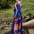 Multi color art silk blend sarees with blouse