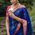 Multi color art silk blend sarees with blouse