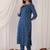 Floral Printed Pure Cotton Straight Kurta With Trousers