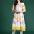 Floral Printed Pleated Pure Cotton A-Line Kurta with Trousers