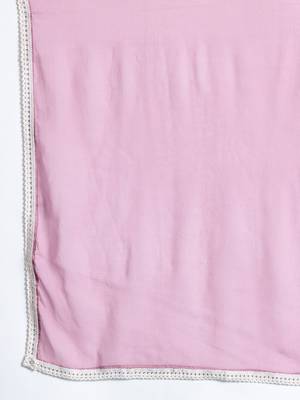 Floral Printed Beads and Stones Linen Kurta with Trousers & With Dupatta 4
