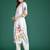 Floral Printed Beads and Stones Linen Kurta with Trousers & With Dupatta