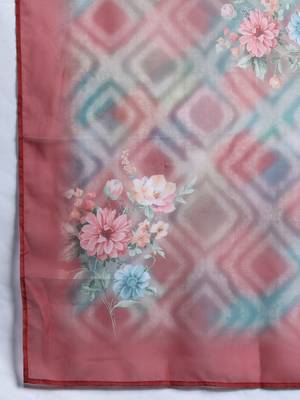 Floral Embroidered Sequinned Kurta with Trousers & With Dupatta 4