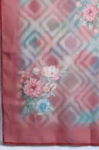 Floral Embroidered Sequinned Kurta with Trousers & With Dupatta