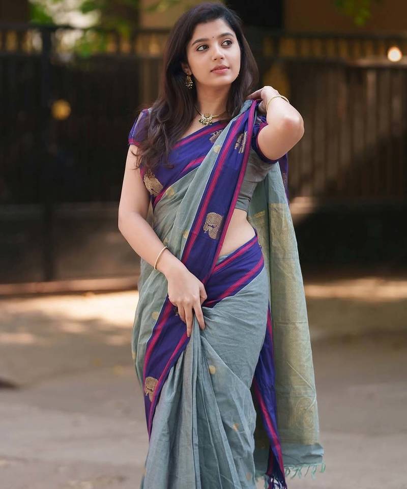 Multi color art silk blend sarees with blouse