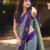 Multi color art silk blend sarees with blouse
