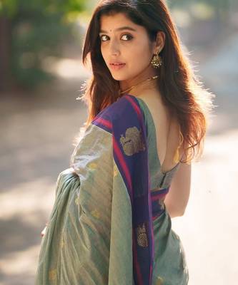 Multi color art silk blend sarees with blouse 3