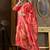 Floral Printed V-Neck Sequinned Straight Kurta With Trousers And Dupatta
