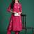 Floral Embroidered Thread Work Pure Cotton Kurta with Trousers