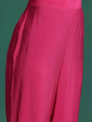 Floral Embroidered Thread Work Pure Cotton Kurta with Trousers 3