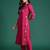Floral Embroidered Thread Work Pure Cotton Kurta with Trousers