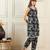 Floral Printed Notch Neck Pure Cotton A-Line Kurta With Trouser