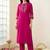 Women Printed Regular Sequinned Kurta with Trousers