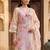 Women Floral Printed Regular Thread Work Linen Kurta with Trousers & With Dupatta