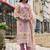 Women Floral Printed Regular Thread Work Linen Kurta with Trousers & With Dupatta
