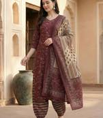Women Floral Printed Regular Pure Cotton Kurta with Patiala & With Dupatta