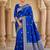 Royalblue color art silk blend sarees with blouse