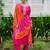 Women Ombre Embroidered Regular Thread Work Kurta with Trousers & With Dupatta