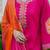 Women Ombre Embroidered Regular Thread Work Kurta with Trousers & With Dupatta