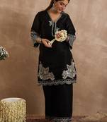 Women Ethnic Motifs Embroidered Regular Thread Work Kurta with Trousers