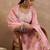 Women Floral Printed Regular Thread Work Linen Kurta with Trousers & With Dupatta