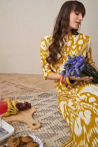 Women Ethnic Motifs Printed Regular Kurta with Trousers