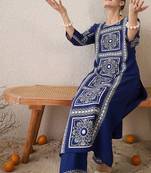 Women Ethnic Motifs Printed Regular Kurta with Trousers