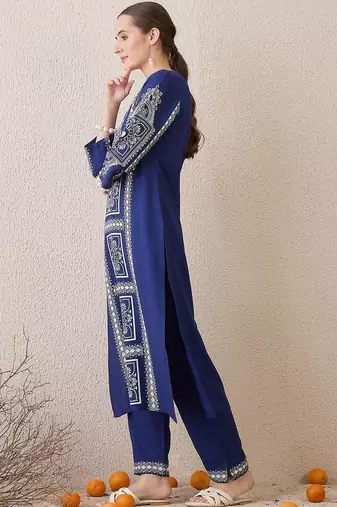 Women Ethnic Motifs Printed Regular Kurta with Trousers