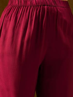 Women Ethnic Motifs Embroidered Panelled Thread Work Kurta with Trousers & With Dupatta 6