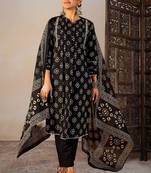 Women Ethnic Motifs Printed Regular Pure Cotton Kurta with Trousers & With Dupatta