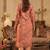 Women Floral Embroidered Regular Thread Work Chanderi Cotton Kurta with Trousers & With Dupatta