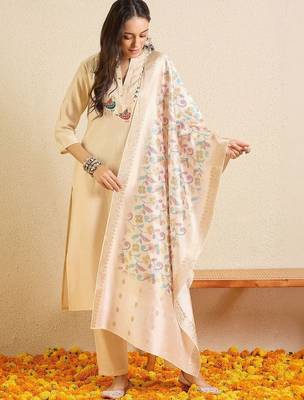 Women Ethnic Motifs Embroidered Regular Thread Work Kurta with Trousers & With Dupatta 4