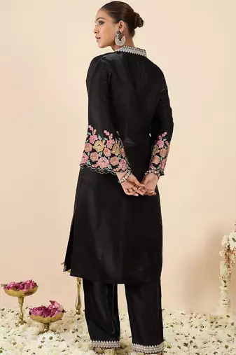 Women Floral Embroidered Regular Kurta with Palazzos