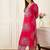 Floral Printed Thread Work Pure Cotton Kurta With Palazzos