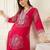 Floral Printed Thread Work Pure Cotton Kurta With Palazzos